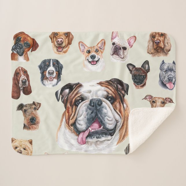 Couverture Sherpa Poussin anglais et amis animal de compagnie sherpa (Devant (Horizontal))