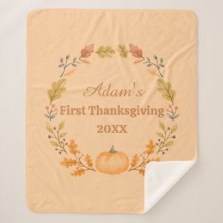 Couverture Sherpa Premier Thanksgiving personnalisé