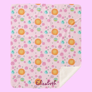Couverture Sherpa Premier voyage rose autour du 1er anniversaire de 
