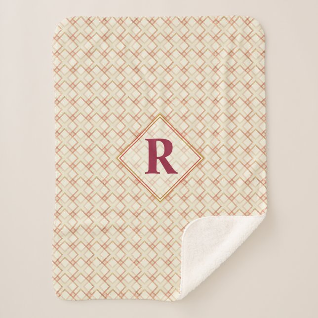 Couverture Sherpa Première Nice Abstrait Rouge & Golden Transparence (Devant)