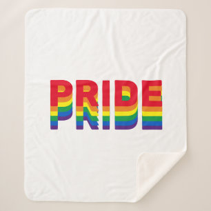 Couverture Sherpa Pride lgbt lgbtq queer gay rainbow couleurs rétro