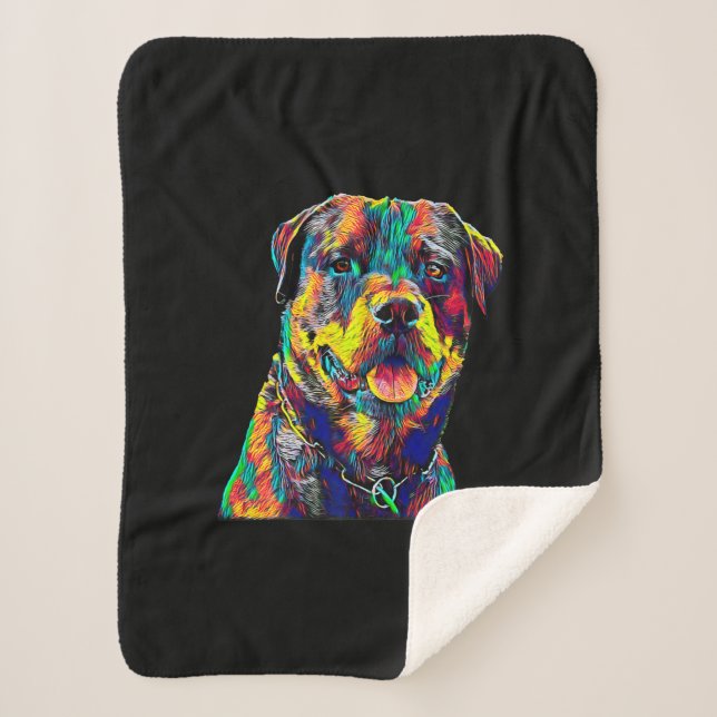 Couverture Sherpa prime pour chien rottweiler (Devant)