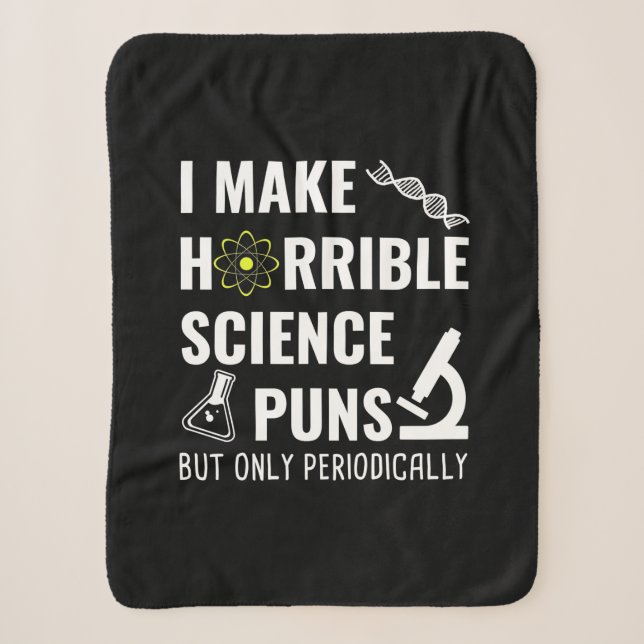 Couverture Sherpa Professeur Cadeaux | Chimie que je fais horrible (Devant)