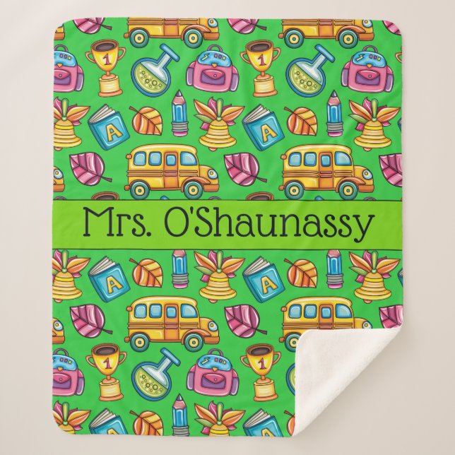 Couverture Sherpa Professeur Med enveloppé dans l'amour Sherpa Blank (Devant)