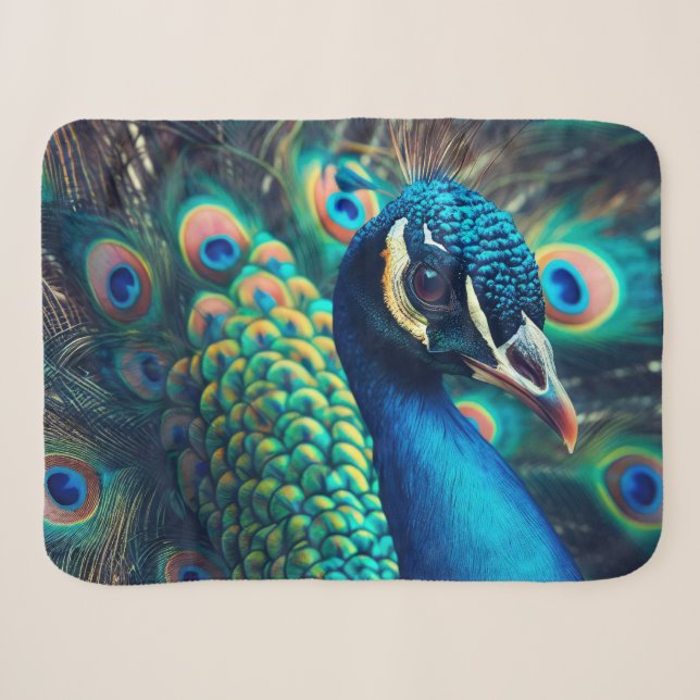 Couverture Sherpa Profil Peacock (Devant (Horizontal))