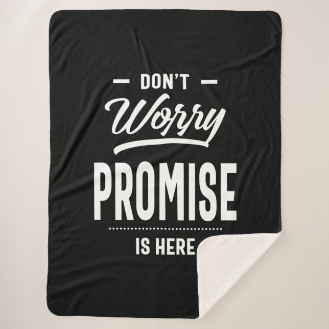 Couverture Sherpa Promesse Nom personnalisé Anniversaire Cadeau (Devant)