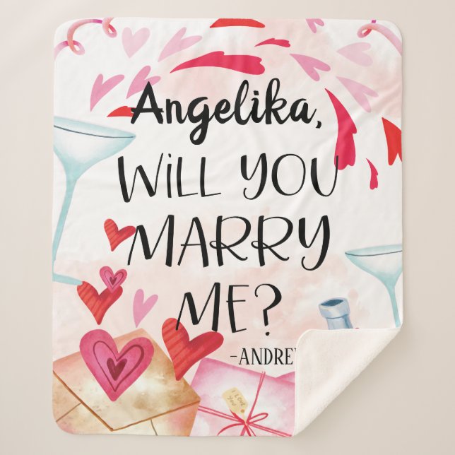 Couverture Sherpa Proposition de marriage | You Marry Me ? Custom (Devant)