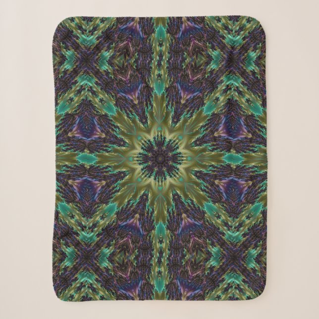 Couverture Sherpa Psychédélique Mandala Rétro Hippie Trippy Boho Chi (Devant)