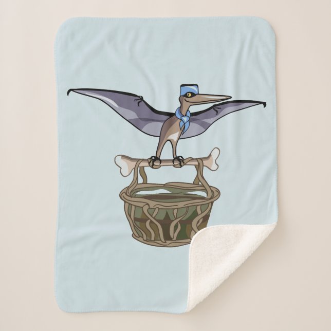 Couverture Sherpa Pteranodon Portant Un Panier (Devant)