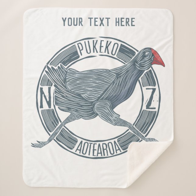 Couverture Sherpa Pukeko Aotearoa Nouvelle-Zélande (Devant)