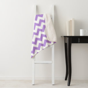 Couverture Sherpa Purple Zigzag, Purple Chevron, Motif géométrique