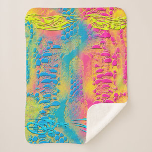 Couverture Sherpa PYTHON - moderne fractale décorative -