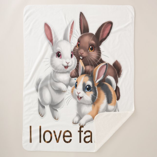 Couverture Sherpa Rabbit family  (Devant)
