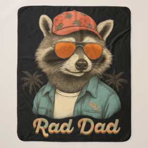 Couverture Sherpa Rad Papa Drôle Bonne Fête des pères Vintage