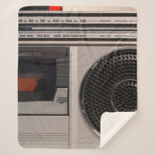 Couverture Sherpa Radiocassette radio stéréo portable rétro obsolète