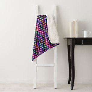 Couverture Sherpa Rainbow Dragon Scales Sherpa Blanket