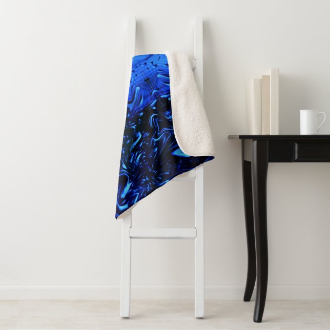 Couverture Sherpa Raindrops de Shirley Taylor (En situation)