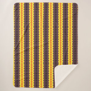 Couverture Sherpa Rayé Rétro 