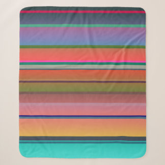 Couverture Sherpa Rayures de coucher de soleil