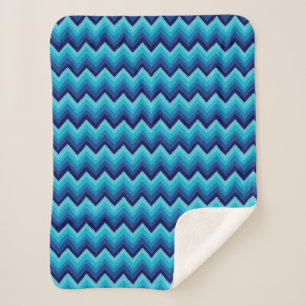 Couverture Sherpa Rayures en zigzag à l'aquarelle
