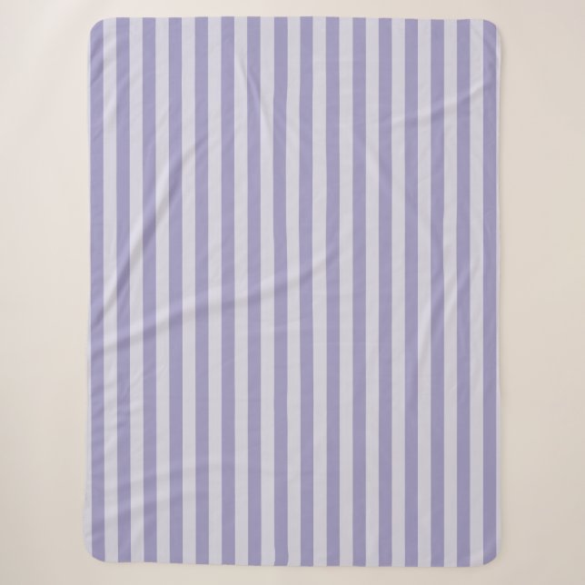 Couverture Sherpa Rayures violettes (Devant)