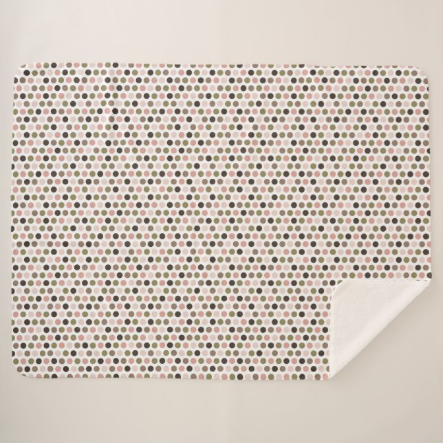 Couverture Sherpa Réchauffez-vous dans ce marron et rose doux et cos (Devant (Horizontal))