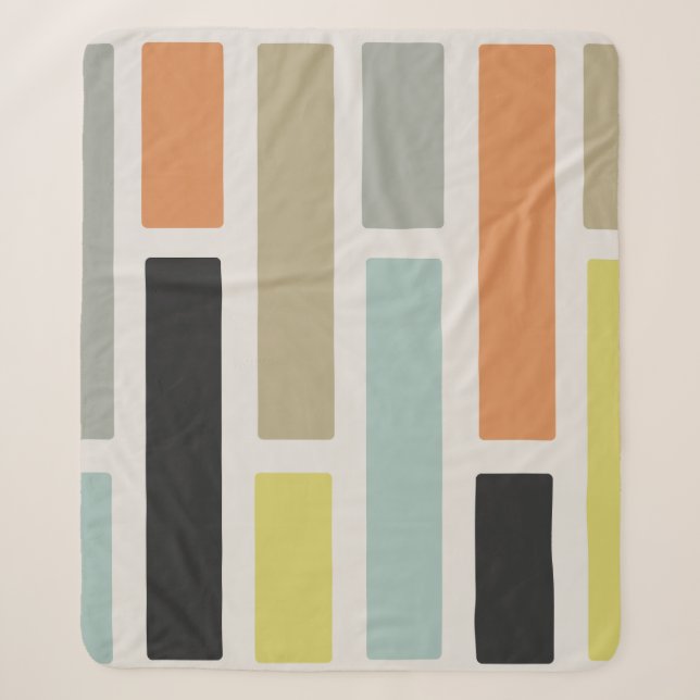 Couverture Sherpa Rectangles modernes du milieu du siècle (Devant)