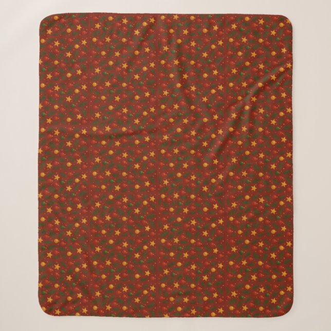 Couverture Sherpa Red Christmas Sherpa Blanket - Cadeau classique co (Devant)