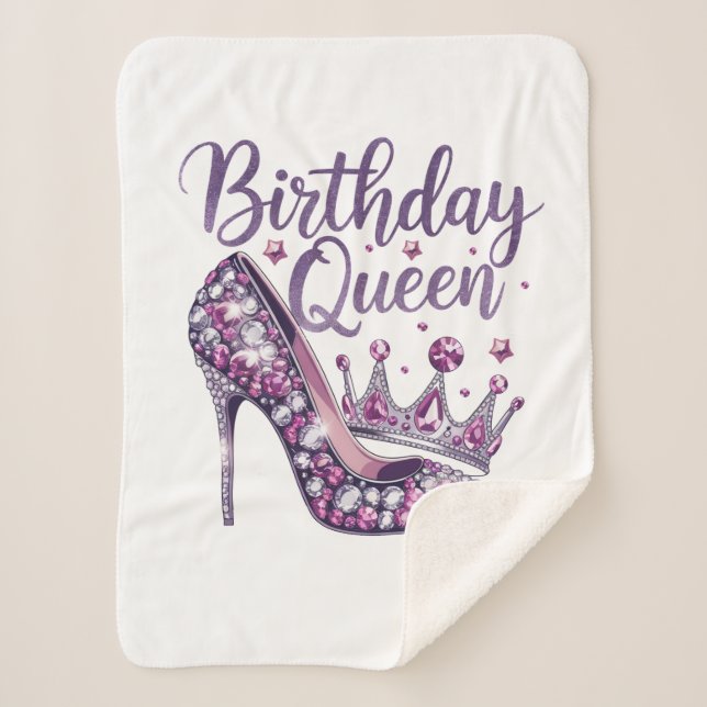 Couverture Sherpa Reine d'anniversaire (Devant)