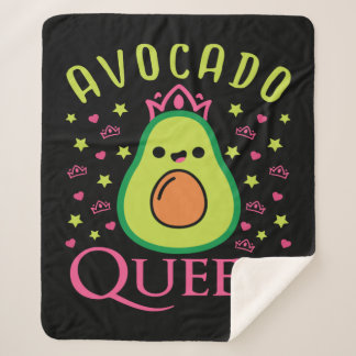 Couverture Sherpa Reine de l'avocat mignonne avec cœur Fille Keto Cu