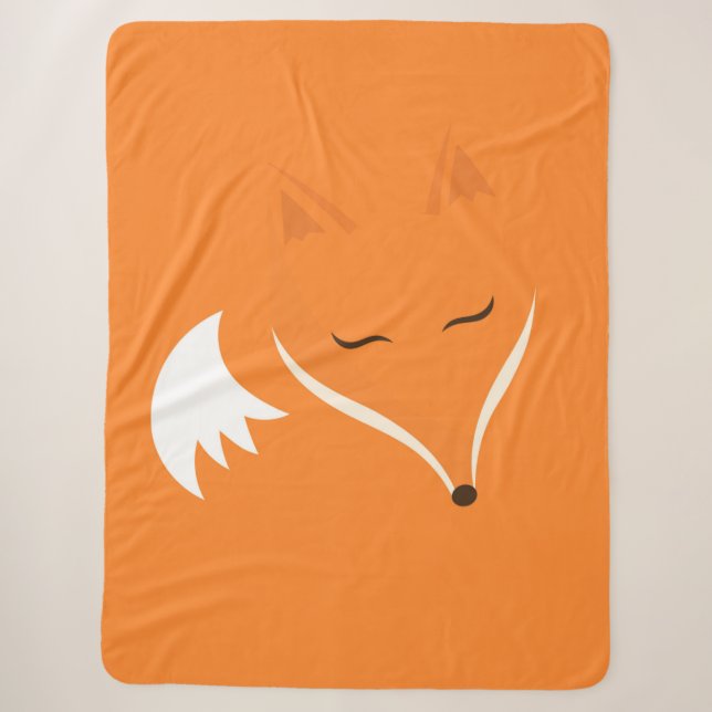 Couverture Sherpa Renard dormant Sherpa Blanche (Devant)