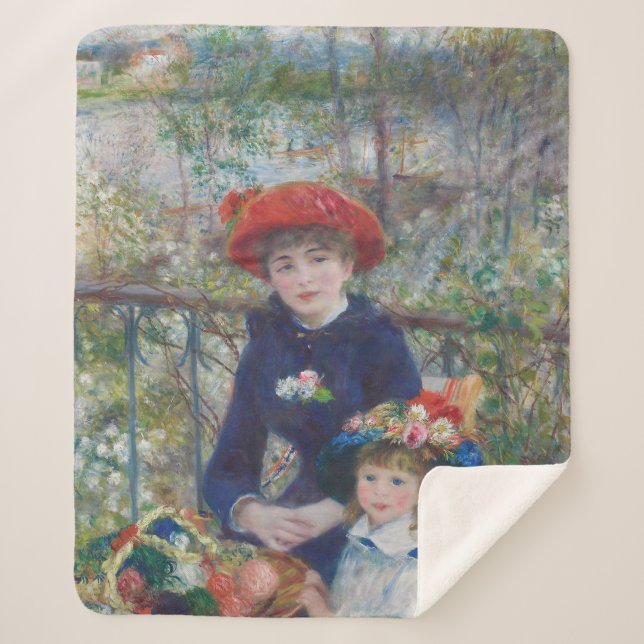 Couverture Sherpa Renoir Deux Soeurs Terrasse Français Impressionnis (Devant)