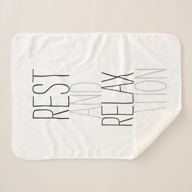 Couverture Sherpa Repos et détente inspirés par Rae Dunn (Devant (Horizontal))