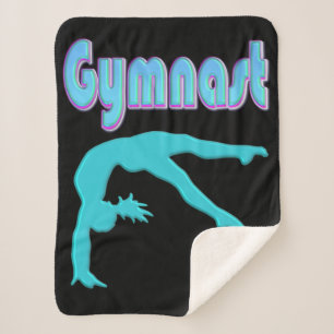 Couverture Sherpa Ressort de gymnastique Départ Turquoise