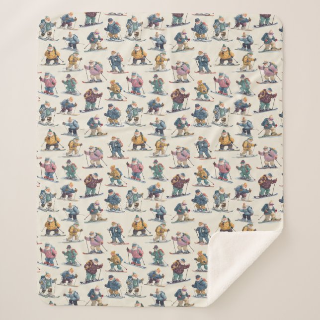 Couverture Sherpa Retired Santa Claus North Pole Ski Club (Devant)