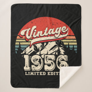 Couverture Sherpa Retro 1956 Birthday Gift Vintage 70th Bday