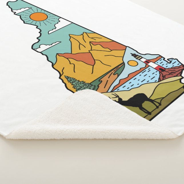 Couverture Sherpa Retro Concord New Hampshire White Mountain (3/4)