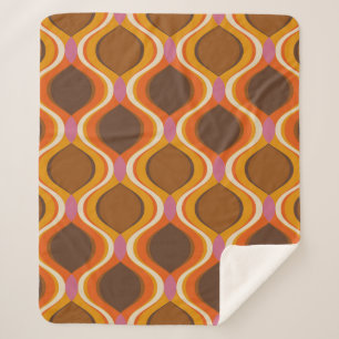 Couverture Sherpa Retro courbe sans couture motif. wallp style les a