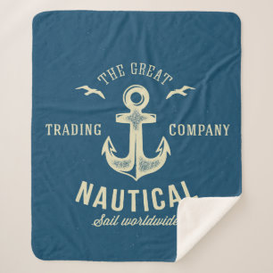 Couverture Sherpa Rétro logo nautique