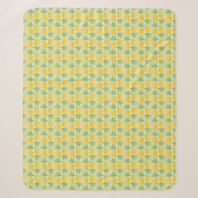 Couverture Sherpa Rétros ananas (Devant)