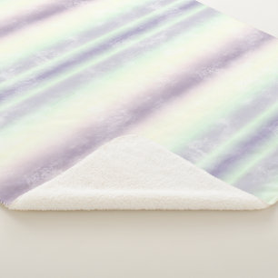 Couverture Sherpa Rêve de licorne blanc violet
