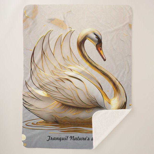 Couverture Sherpa "Réveil doux du cygne" (Devant)