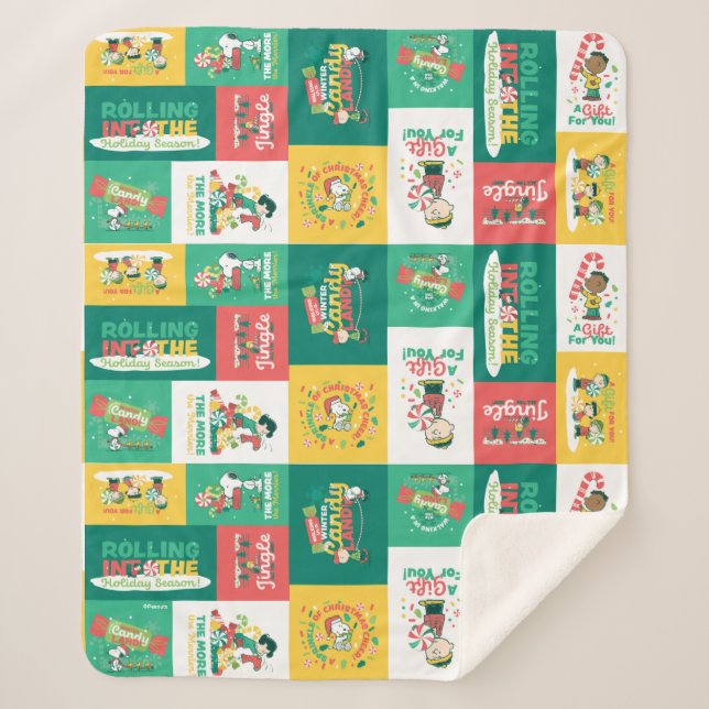 Couverture Sherpa Rêves de menthe à cacahuètes | Motif de vacances (Devant)