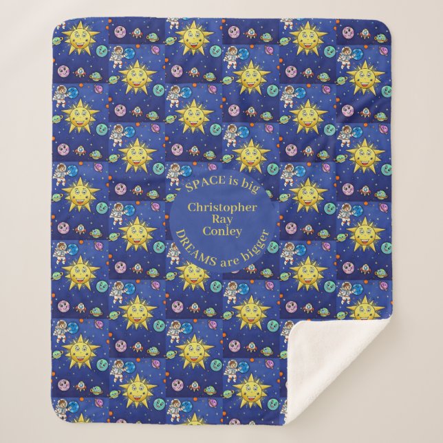 Couverture Sherpa Rêves d'Enfance, Moyenne 50 X 60 (Devant)