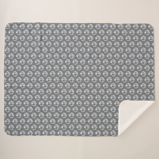Couverture Sherpa Rhinestones gris bg (Devant (Horizontal))