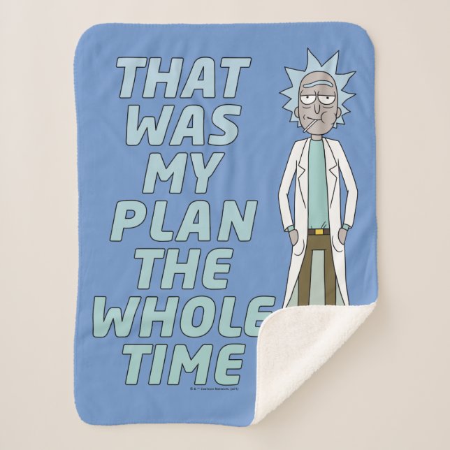 Couverture Sherpa RICK ET MORTY™ | C'Était Mon Plan Tout Le Temps (Devant)