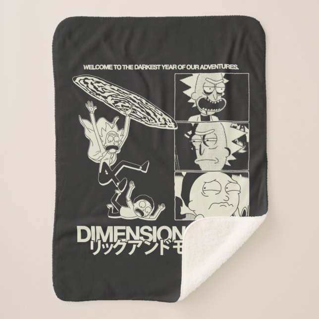 Couverture Sherpa RICK ET MORTY™ | Dimension C-137 (Devant)