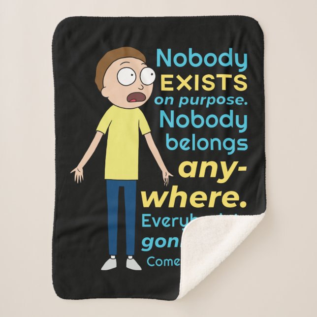 Couverture Sherpa RICK ET MORTY™ | Personne N'Existe À Titre Excepti (Devant)