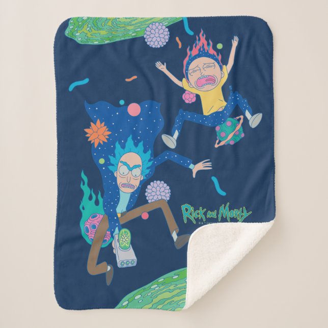 Couverture Sherpa RICK ET MORTY™ | Saut de portail infecté (Devant)