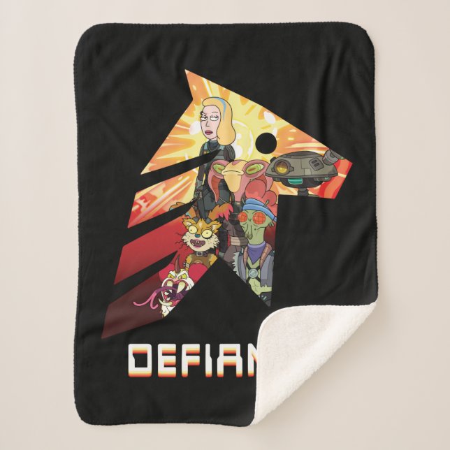 Couverture Sherpa RICK ET MORTY™ | Space Beth Defiance Crew (Devant)